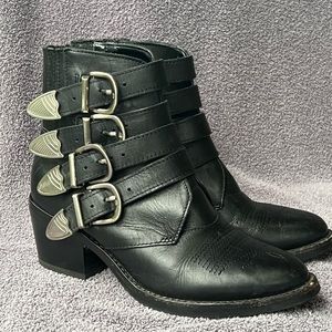 tony bianco frenchie bootie in jetta black polish Women Size 5